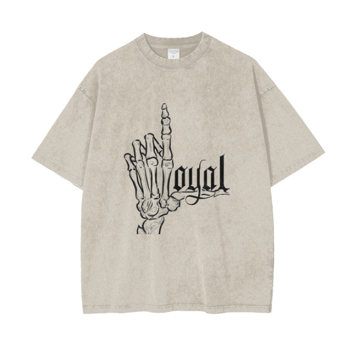 Streetwear Unisex Oversized Snow Wash T-shirt