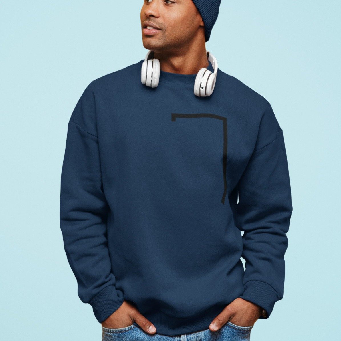 Mens Angled Logo  Sweatshirt